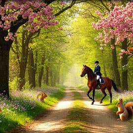 В весеннем лесу.