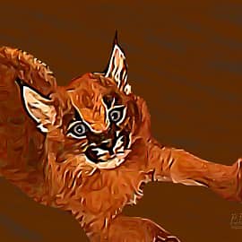 Каракал в прыжке