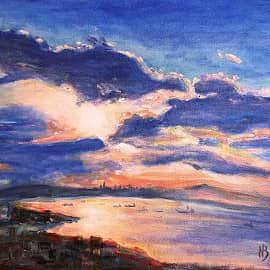 Восход над Мраморным морем. Вид из окна.