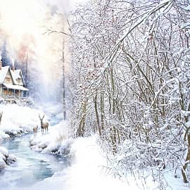 Домик в снегах.