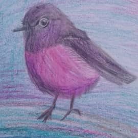 Розовая птичка