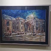 Зимний вечер в городке. (2), художник Елена Наумова