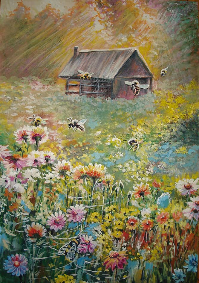 Труженицы на сборе нектара.