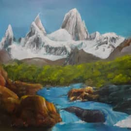 У подножья гор.