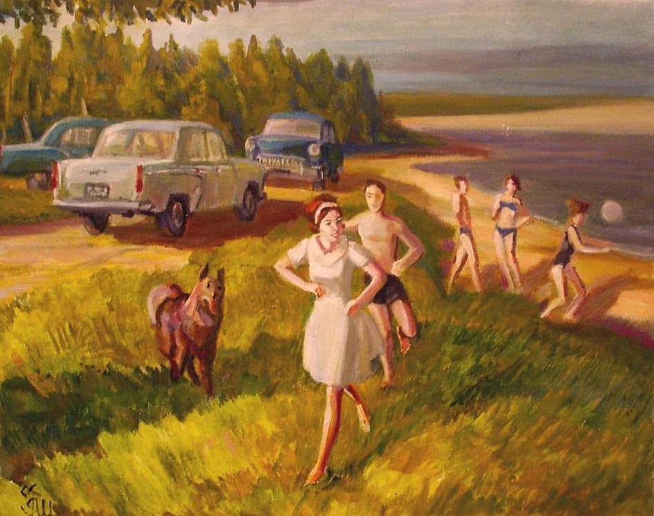 Летний пляж