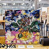 Картина Фиолетовая фиалка Абстрактные цветы картины Екатерина Лебедева художник (1), художник Екатерина Лебедева