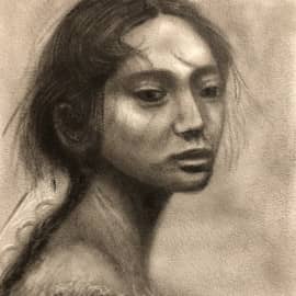 Девушка с заколкой