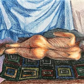 Лежащая фигура. Скетч.