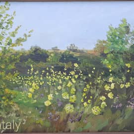 Мальвы. Холстмасло, 40х60, Zh.Nataly