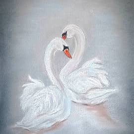 Пара лебедей