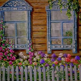 Если вижу я флоксы в саду, Мое сердце о прошлом тоскует...