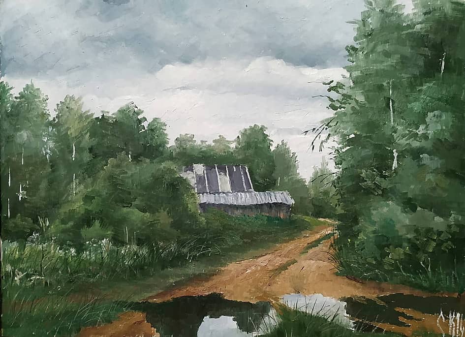 Этюд в пасмурный день. Пленэр.