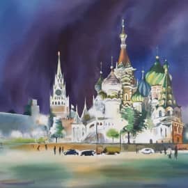 Храм Василия Блаженного. Вечер