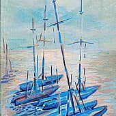 Танцующие мачты. Серия "яхт-клуб",  живографика ZhNataly