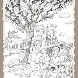 Старая фотография друзей