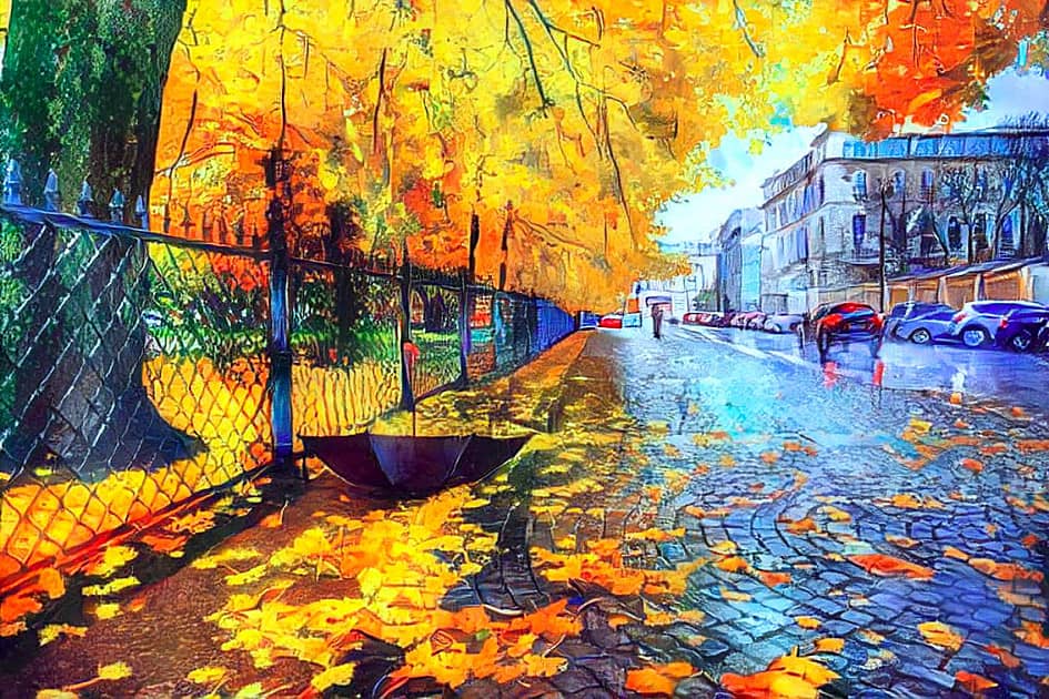 Падают листья.