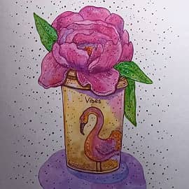 Натюрморт с пионом