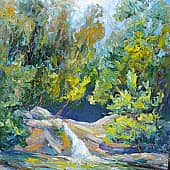 Водопад. Пленэр ZhNataly  Двадцатиминутные этюды в технике "алла-прима". ZhNataly