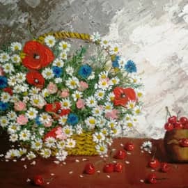 "корзина с цветами"