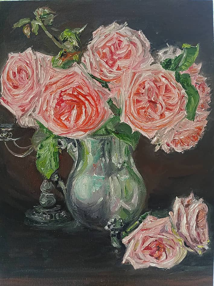 Розы розовые