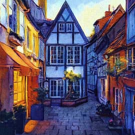 Узкие улочки.