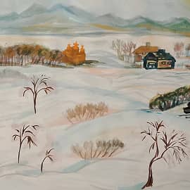 Пейзаж из окна вагона