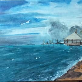 Плещется вода. Набережная, г. Бердянск