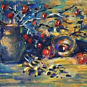 Натюрморт с красными ягодами