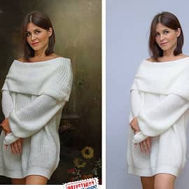 Художественная обработка фото до и после Photoshop