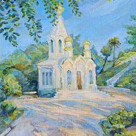 Родник. Часовня. Петровка. Подворье Иверского женского монастыря. Живопись  ZhNataly