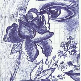 На школьной тетрадке