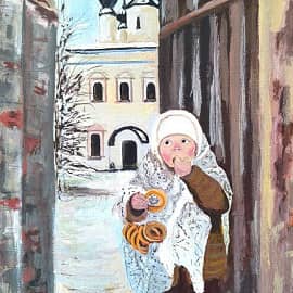 Пуховый платок