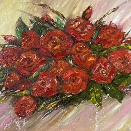 Букет из алых роз