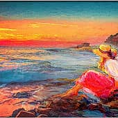 На берегу., художник Alex-08