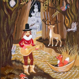 Теплый ноябрь. Миниатюра на дереве.