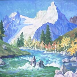 Горная река в Домбае