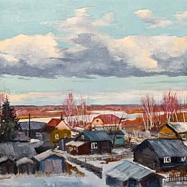 Вечерний этюд. Апрель.