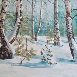 Зимний день в лесу