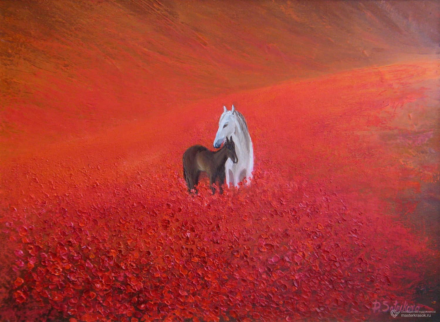 Розовый конь песни. Лошадь в маках. Белая лошадь в маковом поле. Картина лошади. Лошадь в маковом поле.
