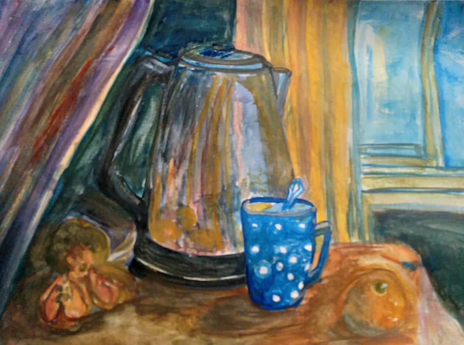 Натюрморт с голубой чашкой