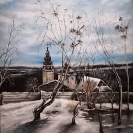 По мотивам А. Саврасова "Грачи прилетели"