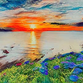 Закат на берегу