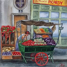 Овощная лавка мадам Жюст на улице Мортир