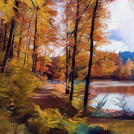 дорога вдоль озера