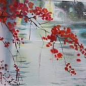 Небо в Красногвардейском пруду. Октябрь