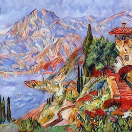 У синего моря.