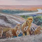 Мамонты, мамонты, мамонты идут... (Костёнки, пленэрный этюд)