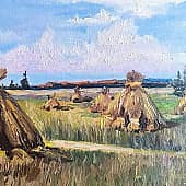 В поле