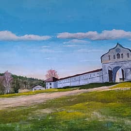 У стен монастыря. Пленэр(2)