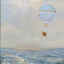 Воздушный шар над морем. Интерьерная картина ZhNataly